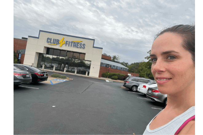 Fitnessfoodiestl about to Club Fitness in Creve Coeur