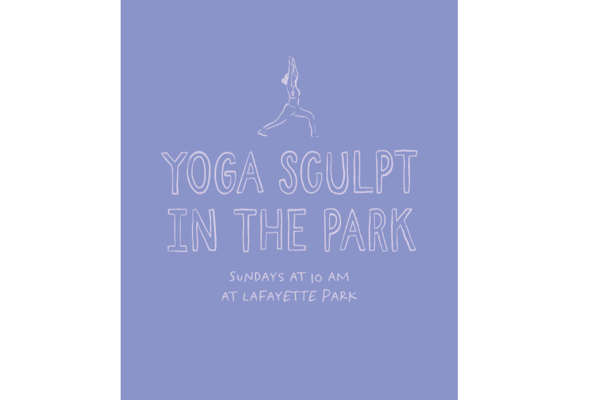 graphic image used for yoga sculpt event