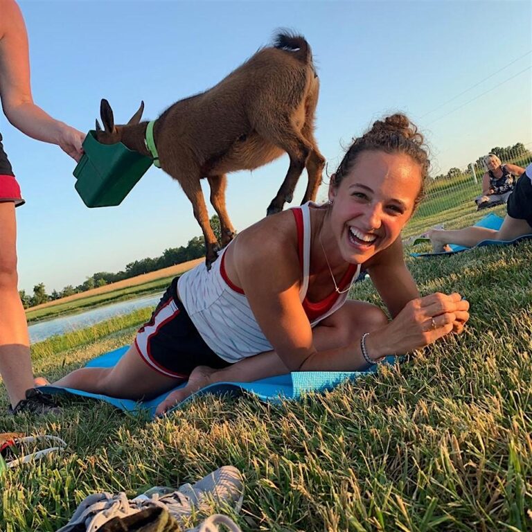 Goat Yoga at Adam Puchta Winery