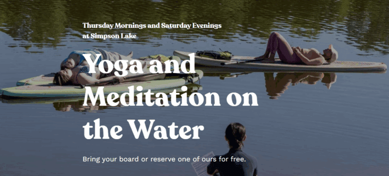 Paddleboard Yoga at Simpson Lake