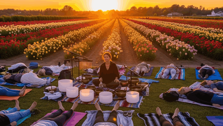 Sunset Serenity: A Floral Sound Bath Experience