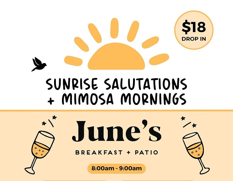 Sunrise Salutations + Mimosa Mornings!