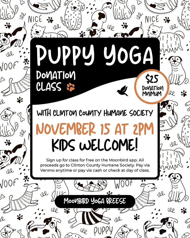 FREE Class: Puppy Yoga Donation Class
