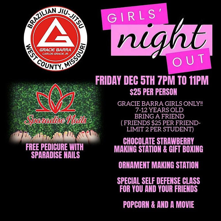 Girls Night Out @ Gracie Barra West County (Ages 7-12)
